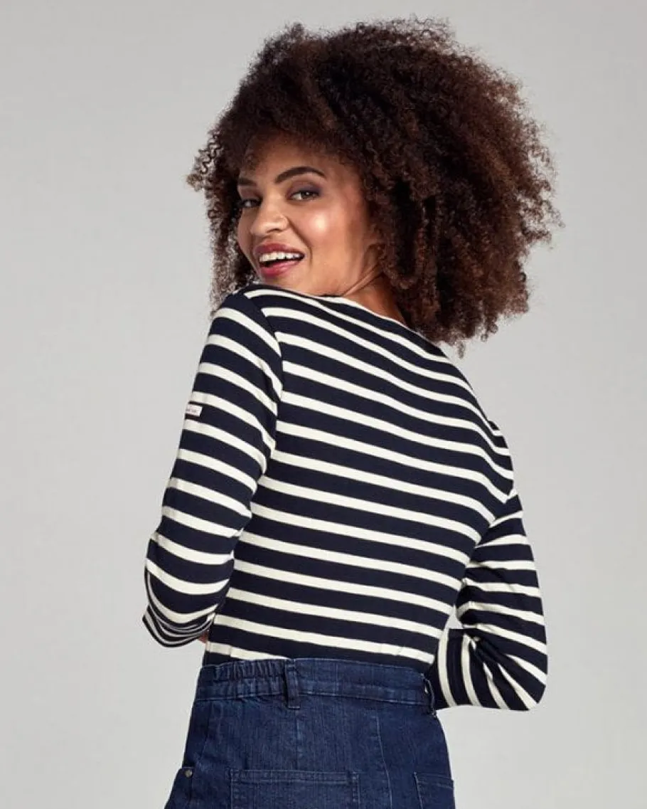armor_lux__breton_striped_0.webp Armor Lux - Breton Striped Blouse - Navy/Nature^Dame Overdele