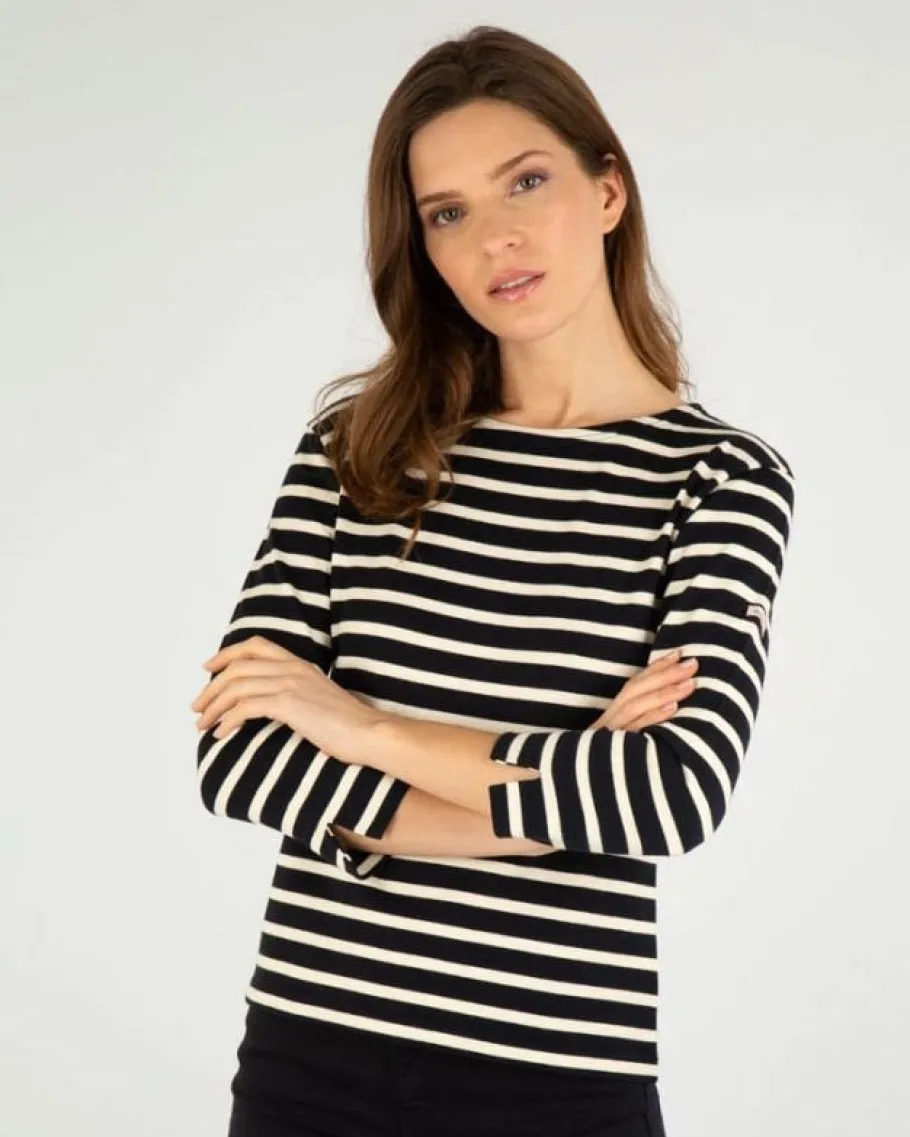 armor_lux__breton_striped_2.webp Armor Lux - Breton Striped Blouse - Navy/Nature^Dame Overdele