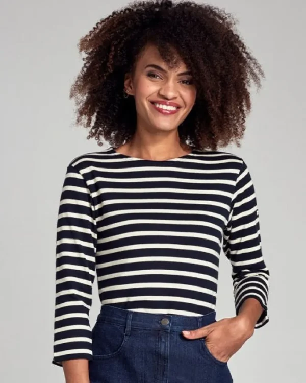 Armor Lux - Breton Striped Blouse - Navy/Nature^Dame Overdele