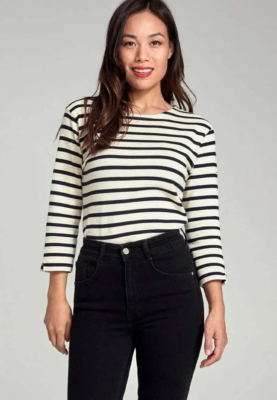 armor_lux__breton_striped_4.webp Armor Lux - Breton striped blouse - Ecru/Navy^Dame Overdele