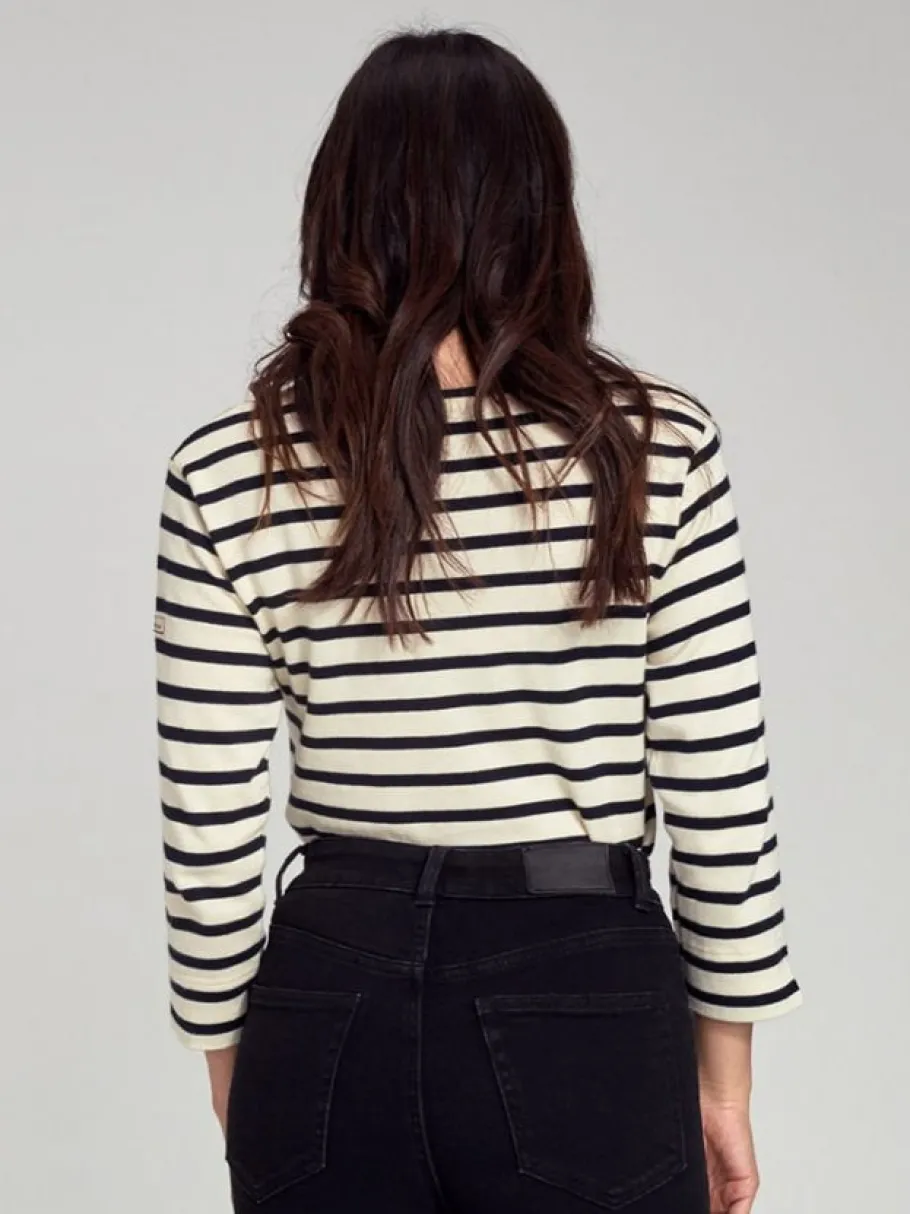 armor_lux__breton_striped_7.webp Armor Lux - Breton striped blouse - Ecru/Navy^Dame Overdele