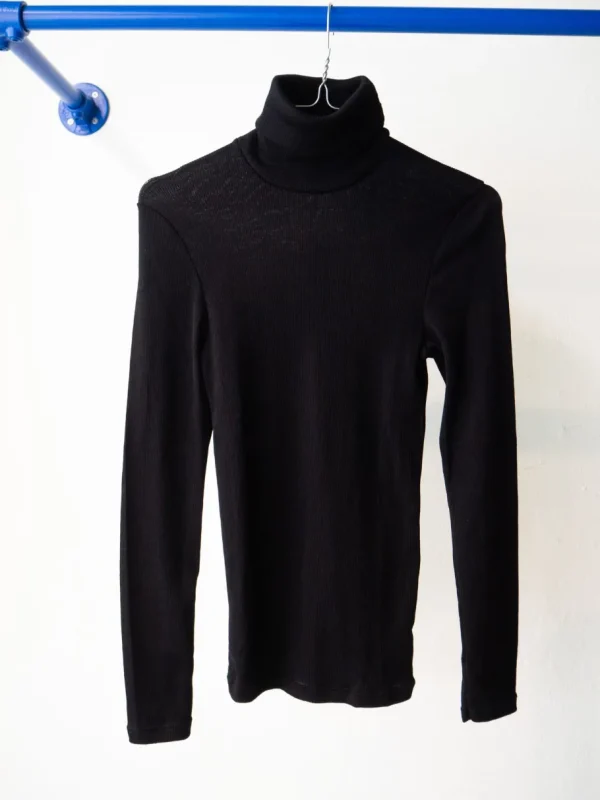 Armor Lux - Uld Silke Turtleneck - Black^Dame Overdele