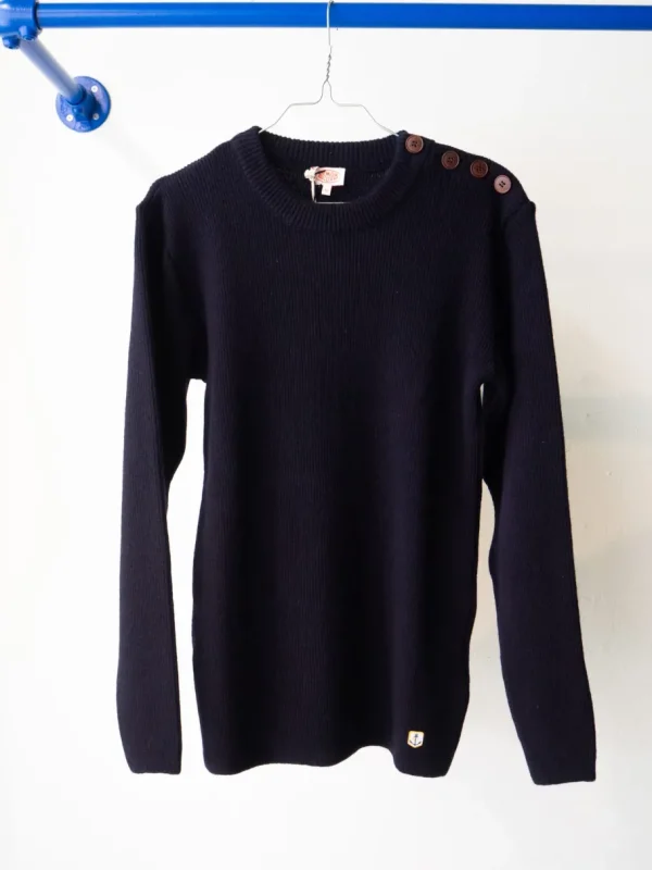 Armor Lux - Uldswater Unisex - Heritage nautical jumper - lambswool Navy^Dame Overdele