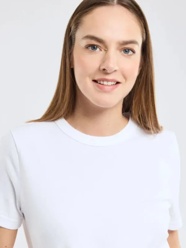 Armor Lux T-shirt - Thick organic cotton - Blanc^Dame Overdele
