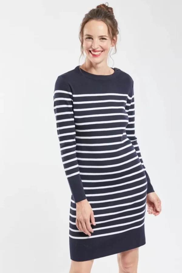 Armor Lux uldkjole - Breton striped dress - Merino wool^Dame Kjoler Og Jumpsuits