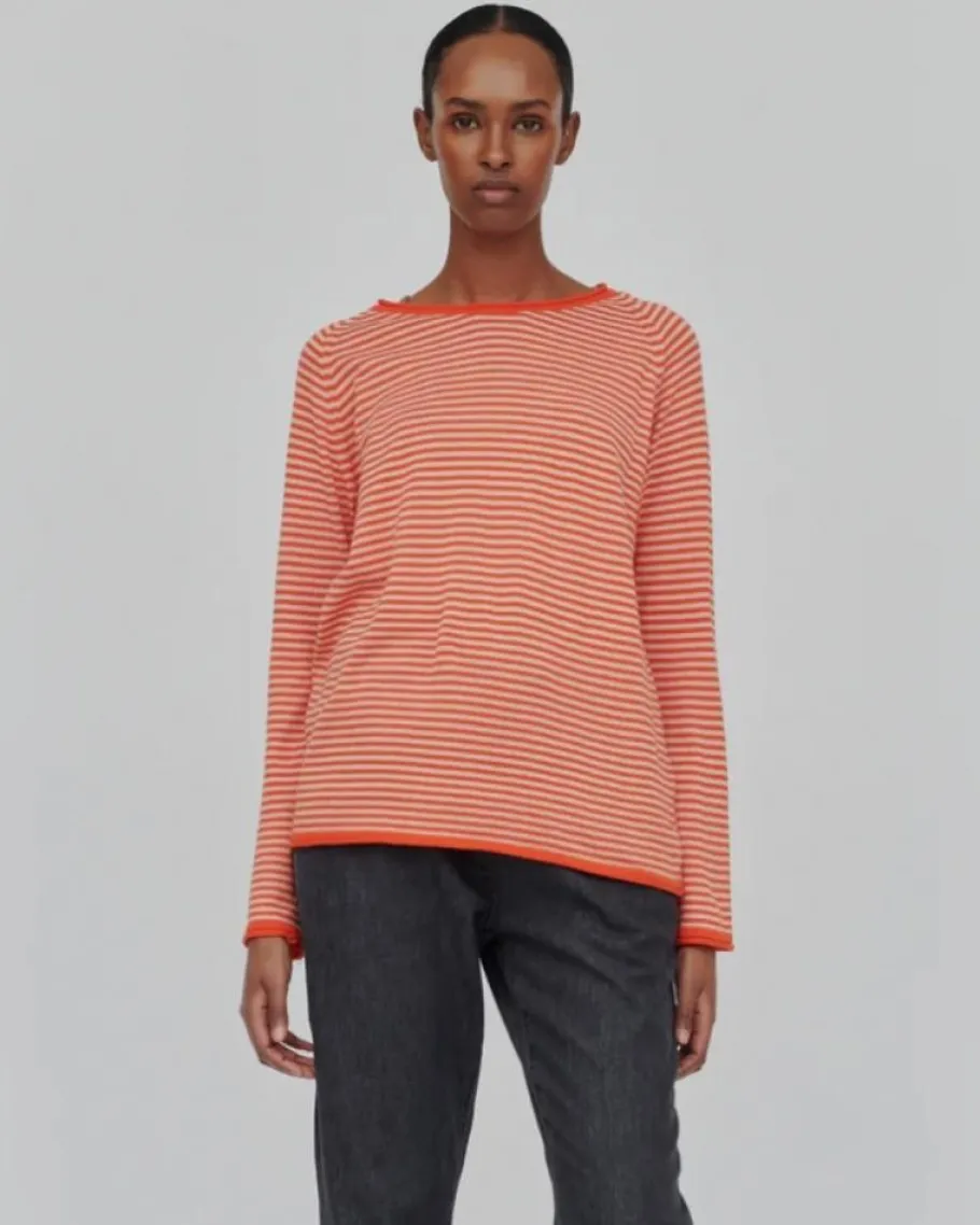 basic_apparel__kologisk_b_0-1.webp Basic Apparel - økologisk bluse - Soya Mini Stripe - Spicy Orange / Rygby Tan^Dame Overdele