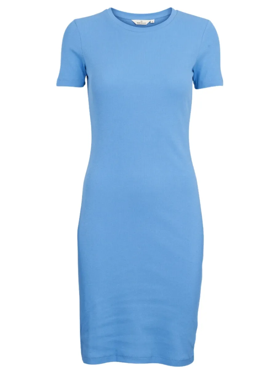 basic_apparel__ludmilla_s_0.webp Basic Apparel - Ludmilla SS Dress GOTS Azure Blue^Dame Kjoler Og Jumpsuits