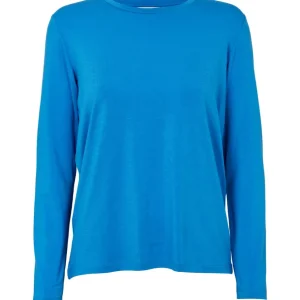Basic Apparel Bluse Jolanda LS Tee Princess Blue^Dame Overdele