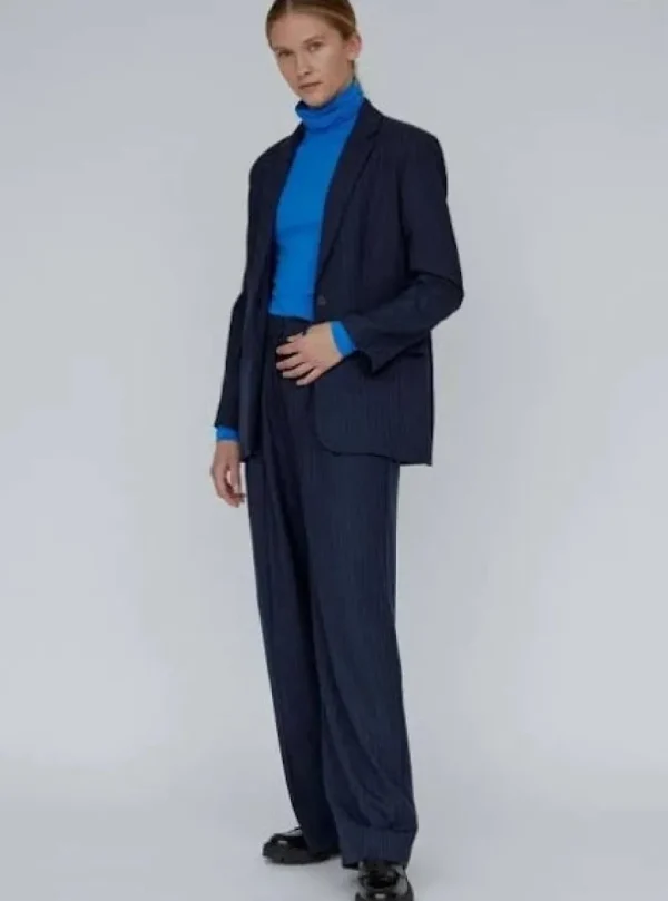 Basic Apparel Joline T-Neck Princess Blue^Dame Overdele