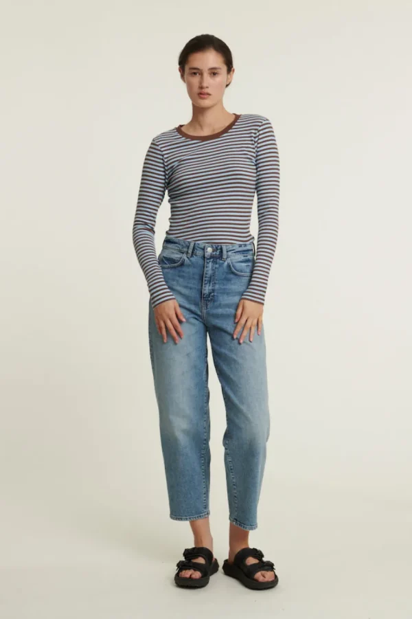 Basic Apparel Ludmilla LS tee Carafe / dutch canal^Dame Overdele