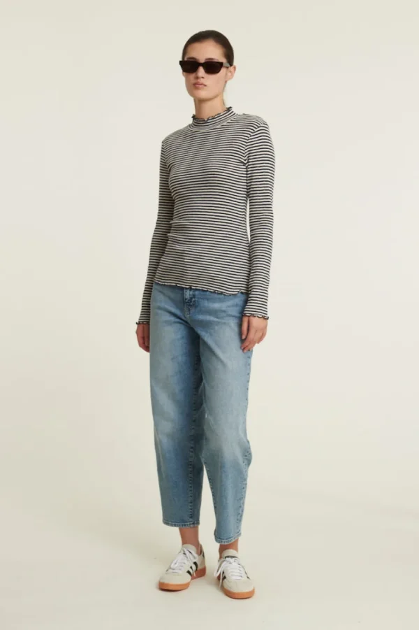 Basic Apparel Silma High Neck Conch Sky captain / birch^Dame Overdele