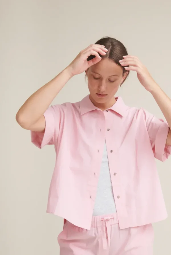 Basic Apparel Vilde SS Shirt GOTS Pink Nectar^Dame Overdele