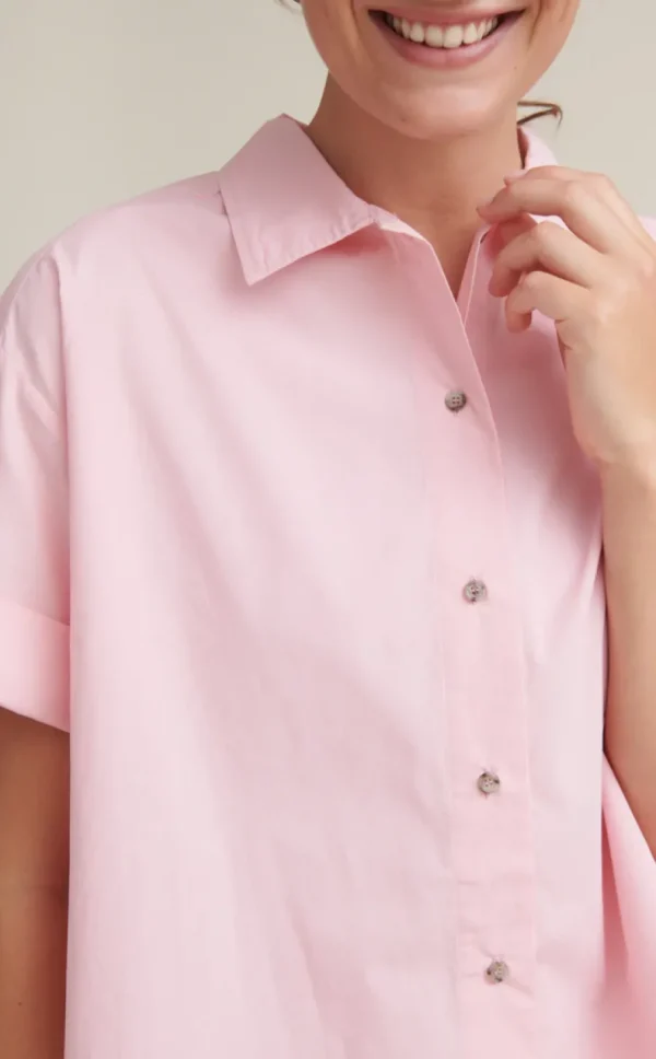 Basic Apparel Vilde SS Shirt GOTS Pink Nectar^Dame Overdele