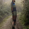 Beaumont Organic - Eugenie-Sue Organic Cotton Stripe Jersey Dress in Navy Multi Stripe^Dame Kjoler Og Jumpsuits