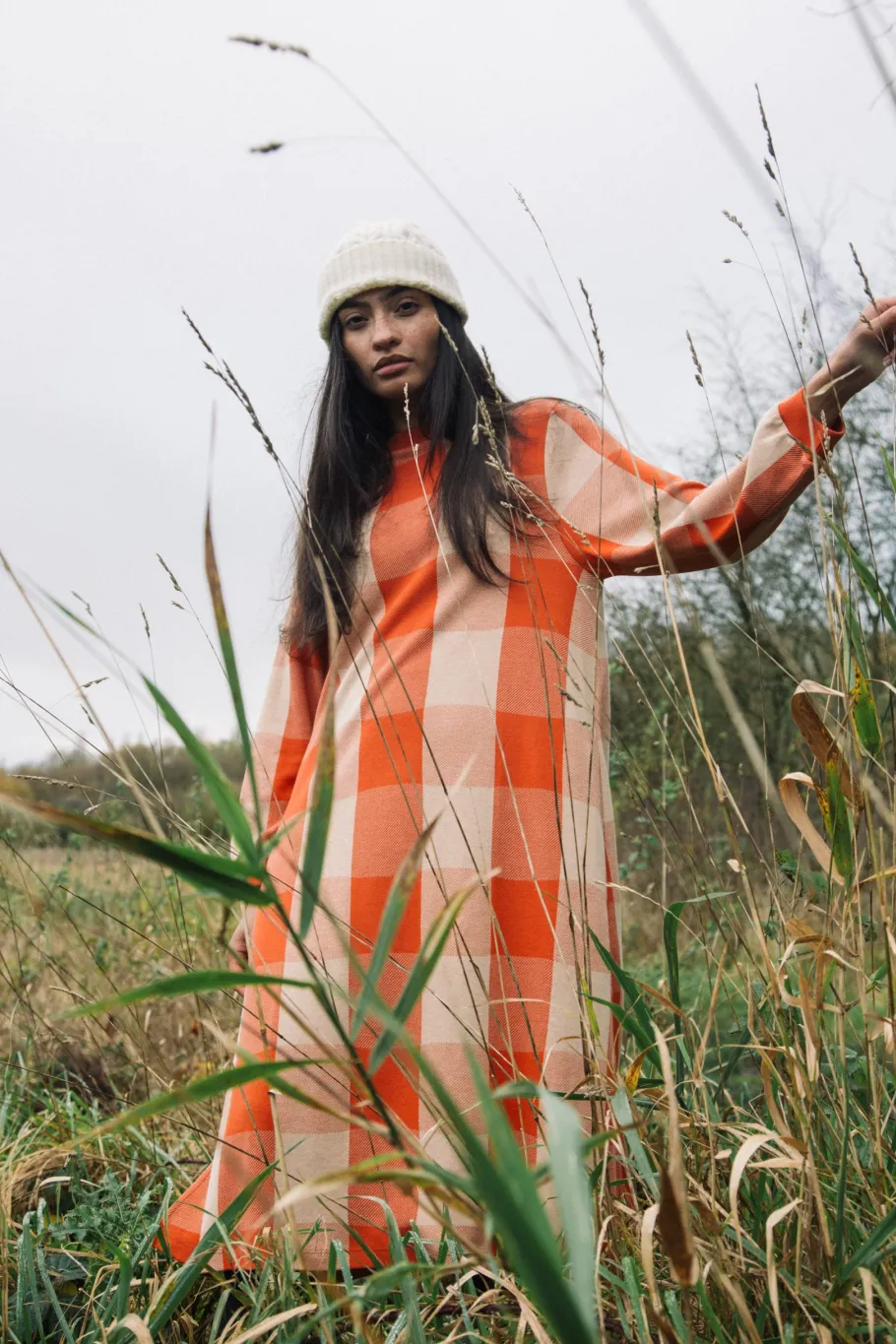 beaumont_organic_mikicay__0.webp Beaumont Organic Miki-Cay Organic Cotton check dress^Dame Kjoler Og Jumpsuits