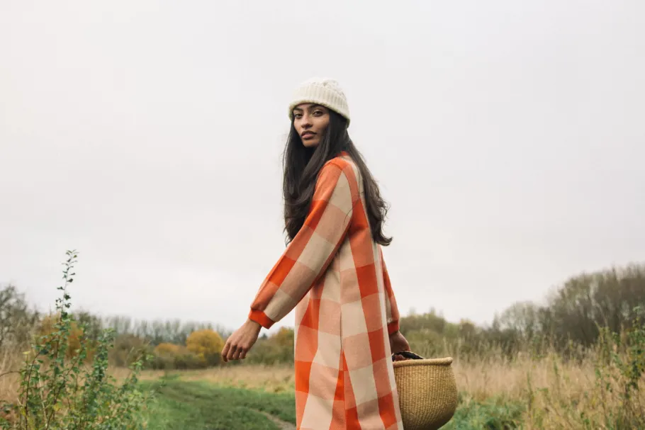 beaumont_organic_mikicay__1.webp Beaumont Organic Miki-Cay Organic Cotton check dress^Dame Kjoler Og Jumpsuits