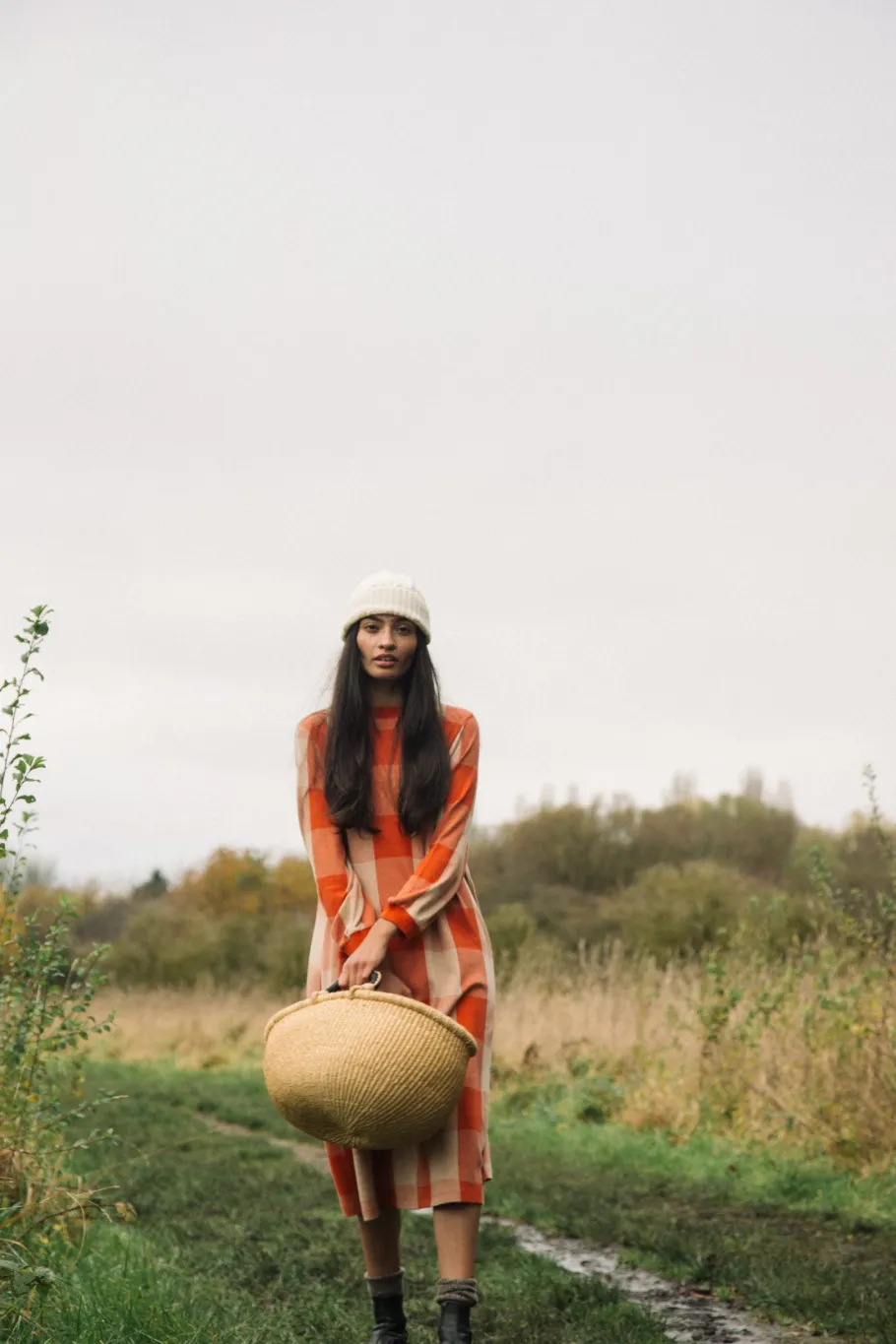 beaumont_organic_mikicay__2.webp Beaumont Organic Miki-Cay Organic Cotton check dress^Dame Kjoler Og Jumpsuits