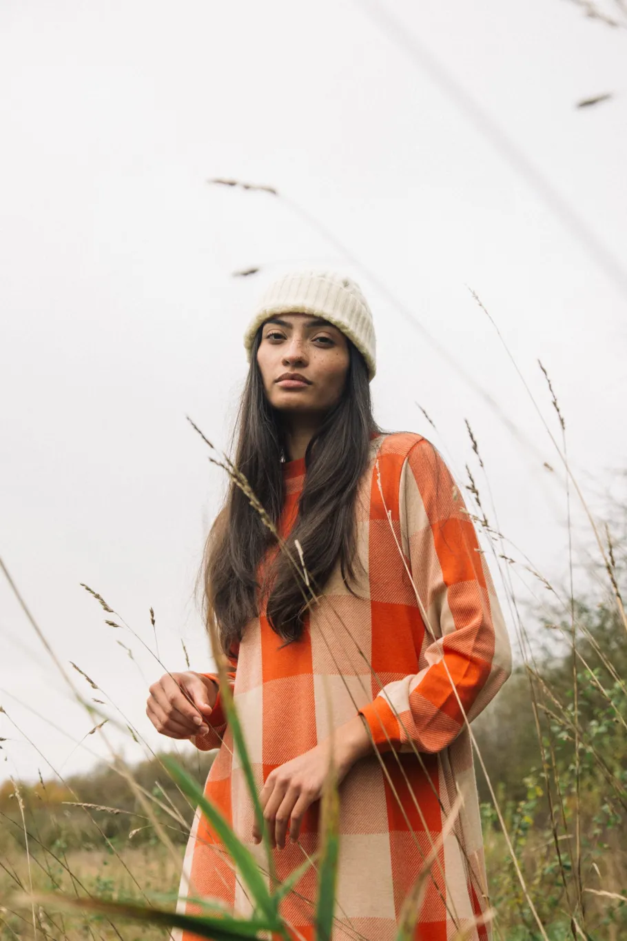 beaumont_organic_mikicay__3.webp Beaumont Organic Miki-Cay Organic Cotton check dress^Dame Kjoler Og Jumpsuits