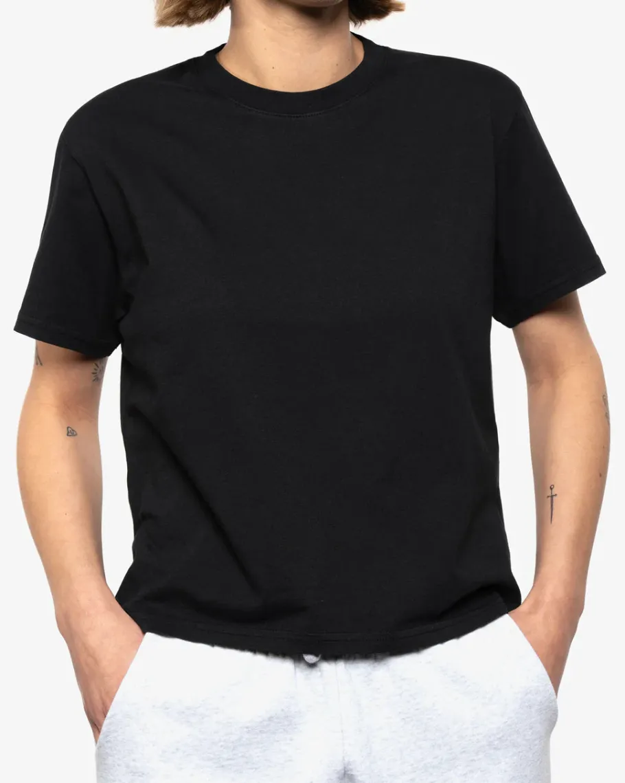 colorful_standard_organic_2.webp Colorful Standard Organic Boxy Crop Tee Marine Blue^Dame Overdele