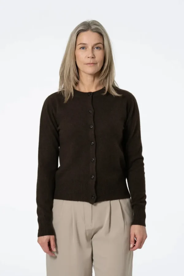 Dinadi YAK Cardigan - Dark Brown^Dame Overdele