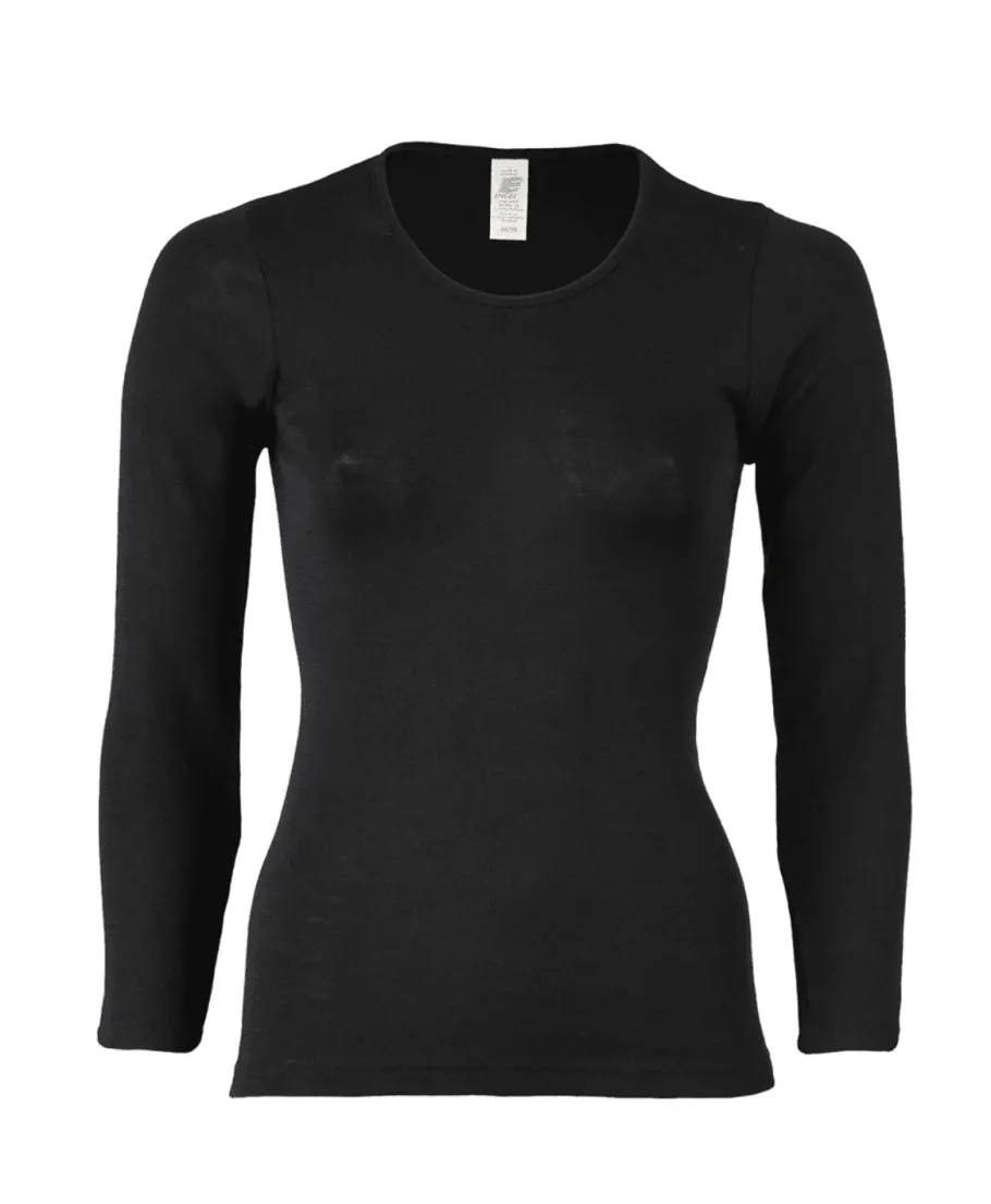 engel_natur_dame__bluse_i_0-1.webp Engel Natur Dame - Bluse i Uld/Silke Sort^Dame Overdele