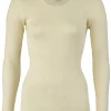 Engel Natur Dame - Bluse i Uld Råhvid^Dame Overdele