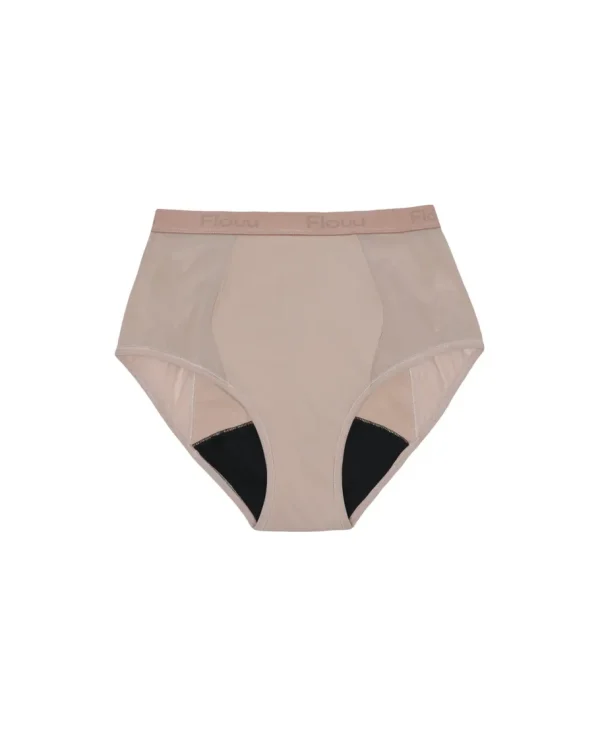 Flow 1 - Menstruationstrusser - High Waist, Moderate - Ochre^Dame Undertøj