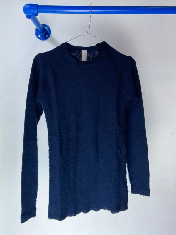 Gudrun & Gudrun Barba økologisk uldbluse Dark Blue^Dame Overdele