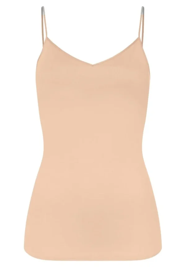 Hanro - Spaghetti Top Padded - Cotton Seamless Beige^Dame Undertøj