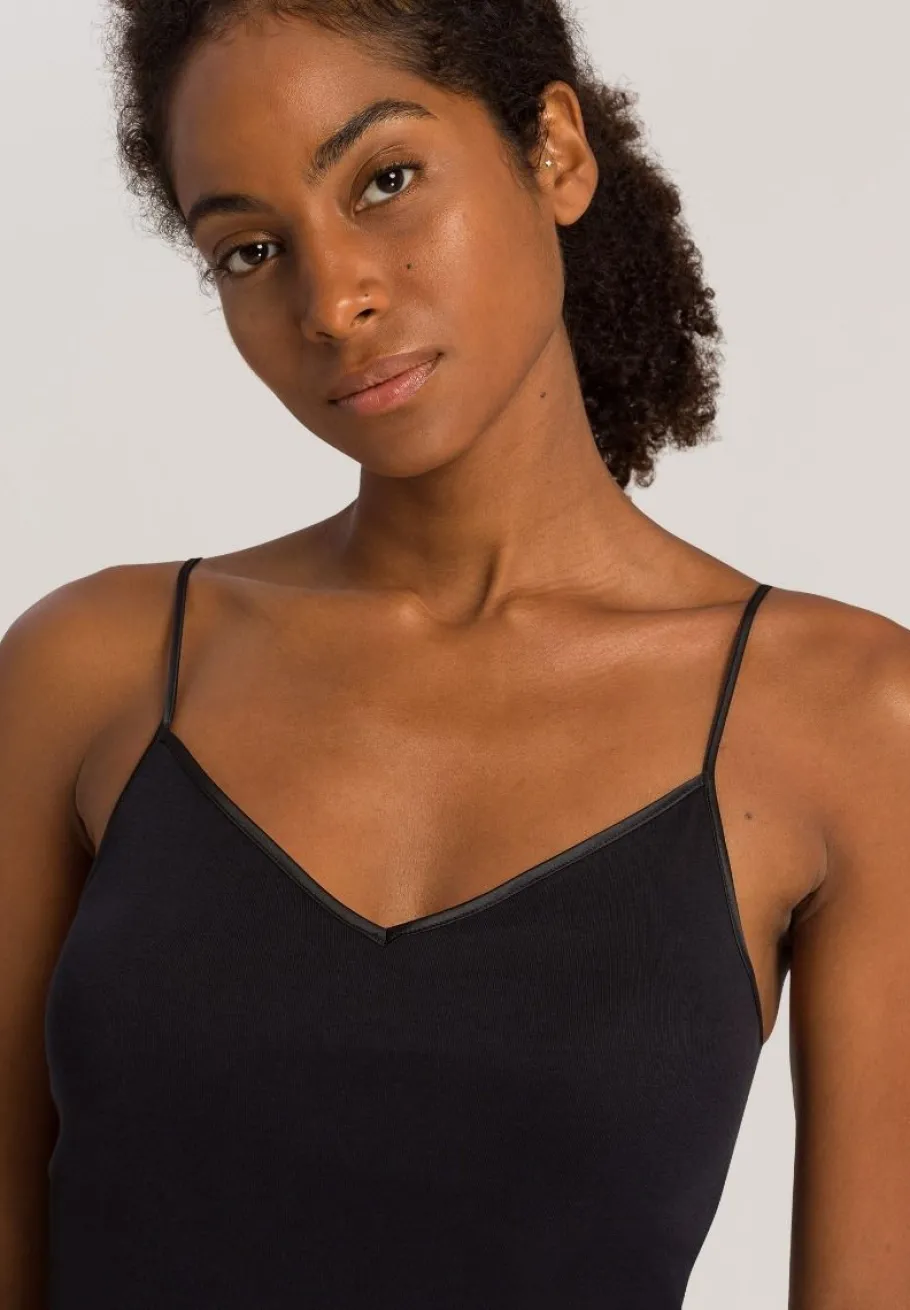hanro___spaghetti_top_pad_5-1.webp Hanro - Spaghetti Top Padded - Cotton Seamless Black^Dame Undertøj