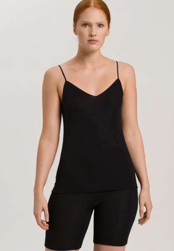 Hanro - Woolen Silk Camisole - Black^Dame Undertøj