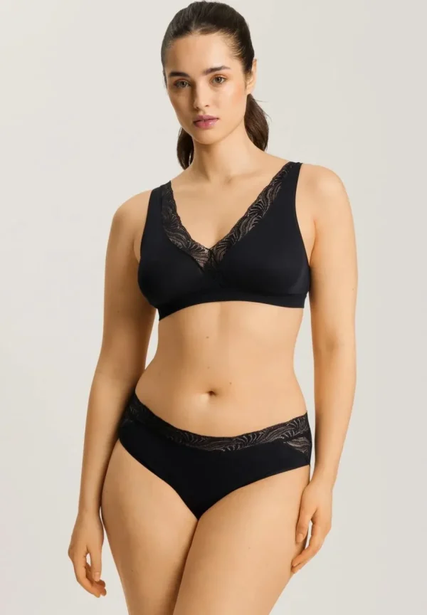 Hanro Cotton Delight Midi Briefs Black^Dame Undertøj