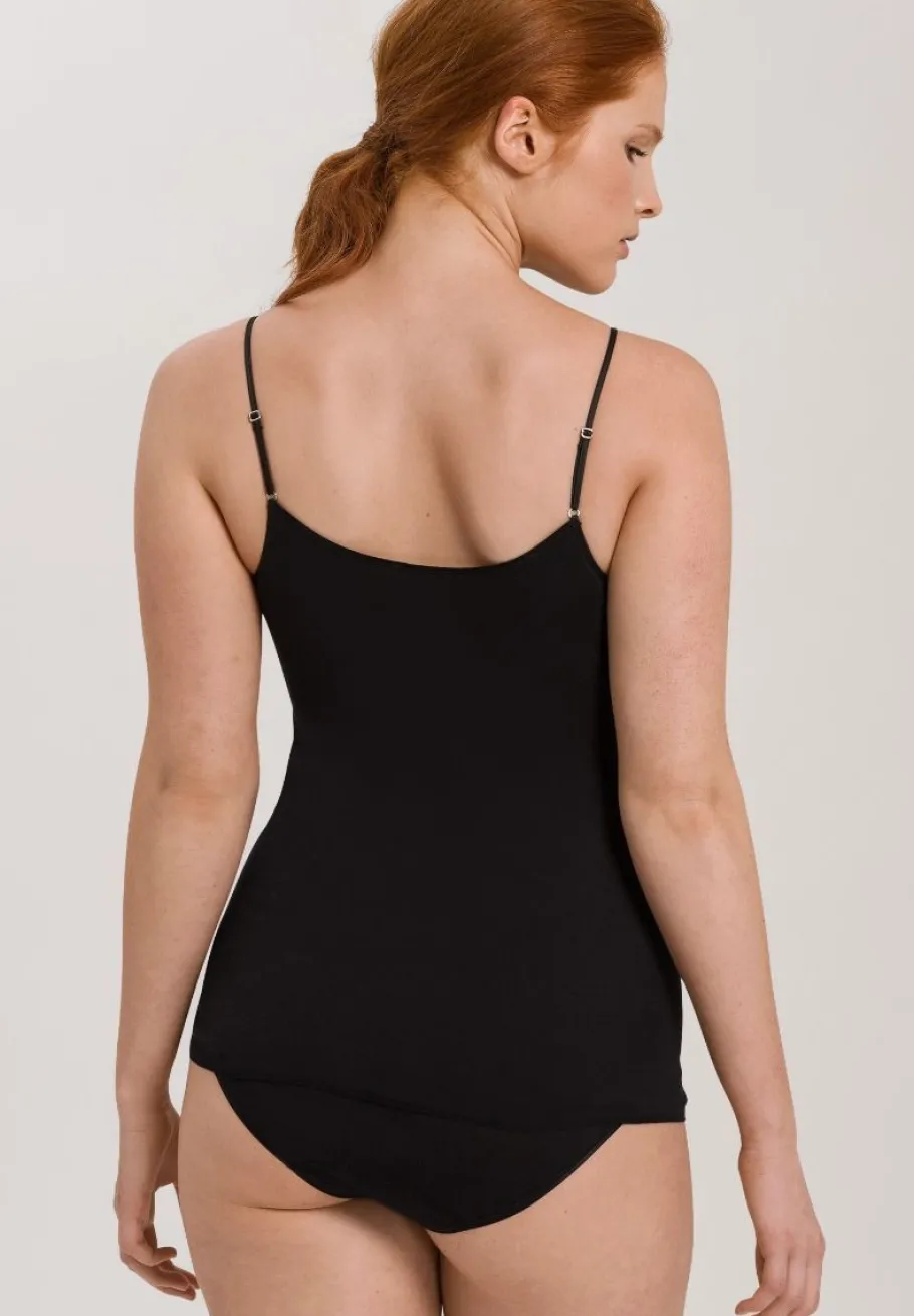 hanro_cotton_seamless_spa_3-2.webp Hanro Cotton Seamless Spaghetti Top Black^Dame Undertøj