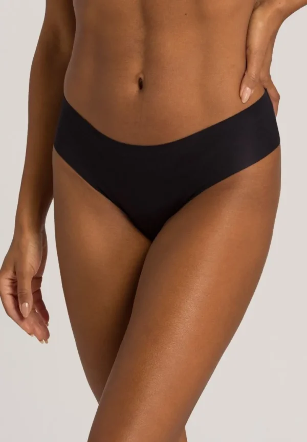 Hanro Invisible Cotton Midi Briefs Black^Dame Undertøj