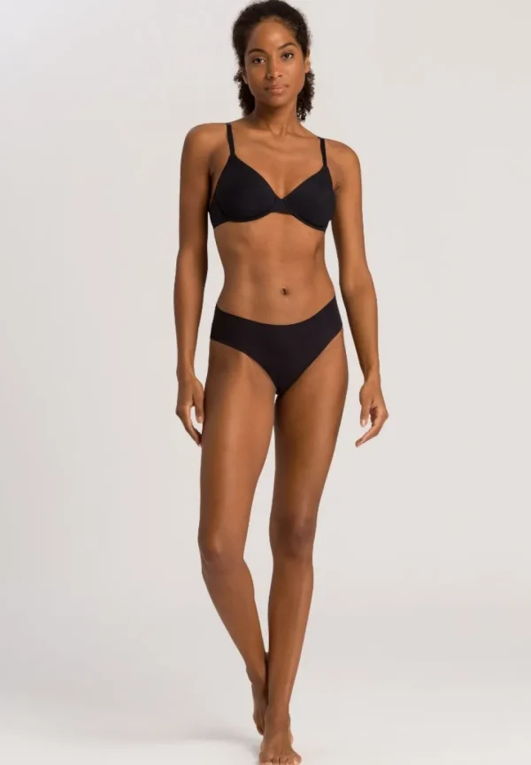 Hanro Invisible Cotton Midi Briefs Black^Dame Undertøj