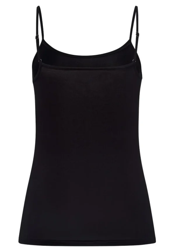 Hanro Soft Touch Spaghetti Top Black^Dame Undertøj