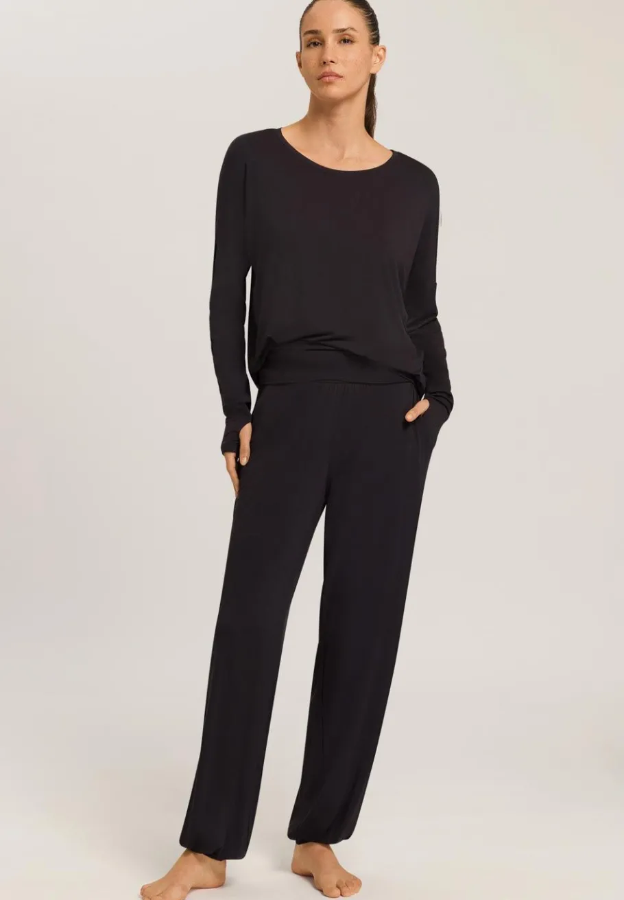 hanro_yoga_long_pants_bla_4.webp Hanro Yoga Long Pants Black^Dame Underdele