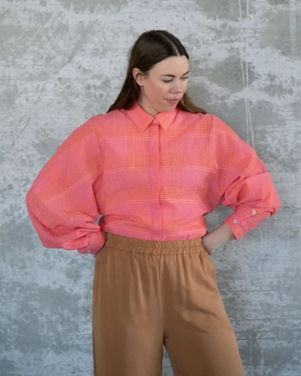 Henrik Vibskov Golden Gate Shirt pink/orange^Dame Overdele