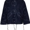 Henrik Vibskov Smiley Denim Jacket - Dark Needle Punch^Dame Overtøj