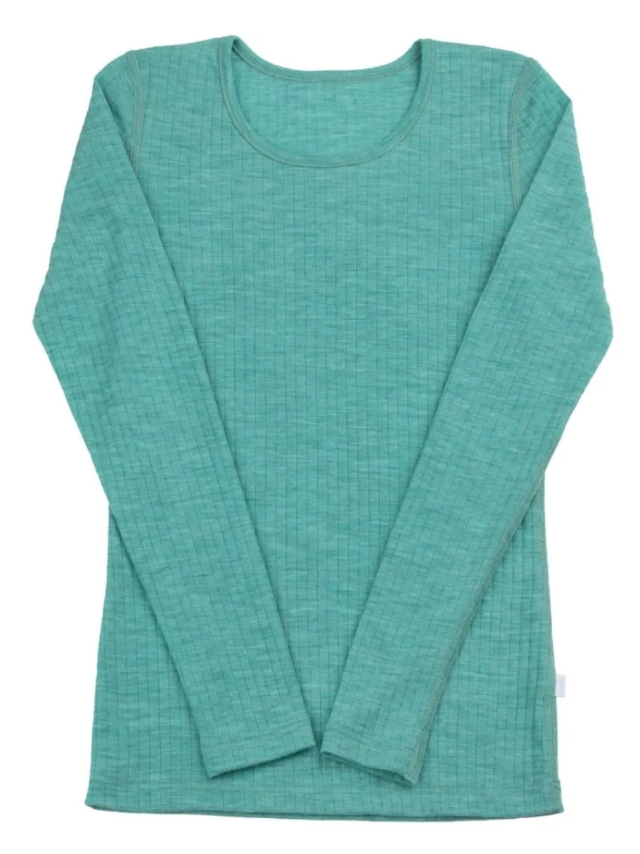 joha_uldbluse_grn_meleret_0.webp Joha uldbluse grøn meleret limited aw2024^Dame Overdele