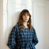Jungle Folk Liv Long-sleeved Ruffle Dress Checkered^Dame Kjoler Og Jumpsuits