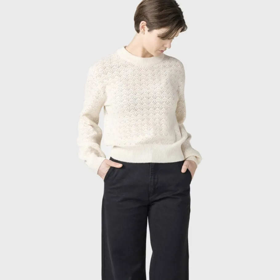 klitmller_collective_tanj_2.webp Klitmøller Collective Tanja Knit Cream^Dame Overdele