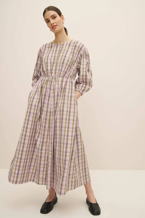Kowtow Melody Dress Pink tartan^Dame Kjoler Og Jumpsuits