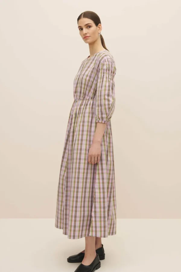 Kowtow Melody Dress Pink tartan^Dame Kjoler Og Jumpsuits