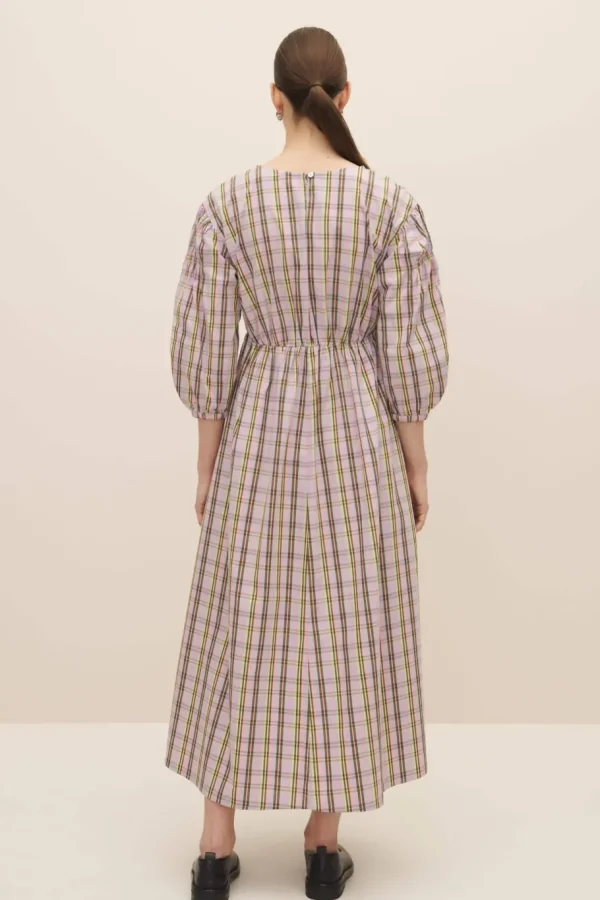 Kowtow Melody Dress Pink tartan^Dame Kjoler Og Jumpsuits