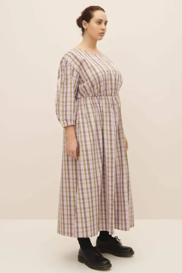 Kowtow Melody Dress Pink tartan^Dame Kjoler Og Jumpsuits
