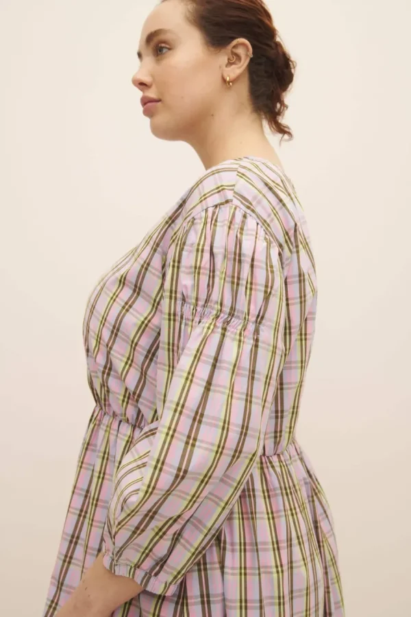 Kowtow Melody Dress Pink tartan^Dame Kjoler Og Jumpsuits