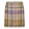 Lanius Checked mini skirt - Green multicolor^Dame Underdele