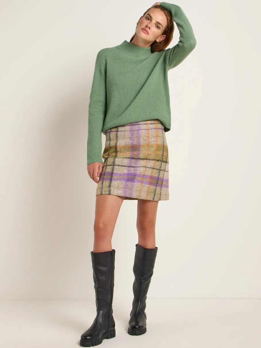 lanius_checked_mini_skirt_2.webp Lanius Checked mini skirt - Green multicolor^Dame Underdele
