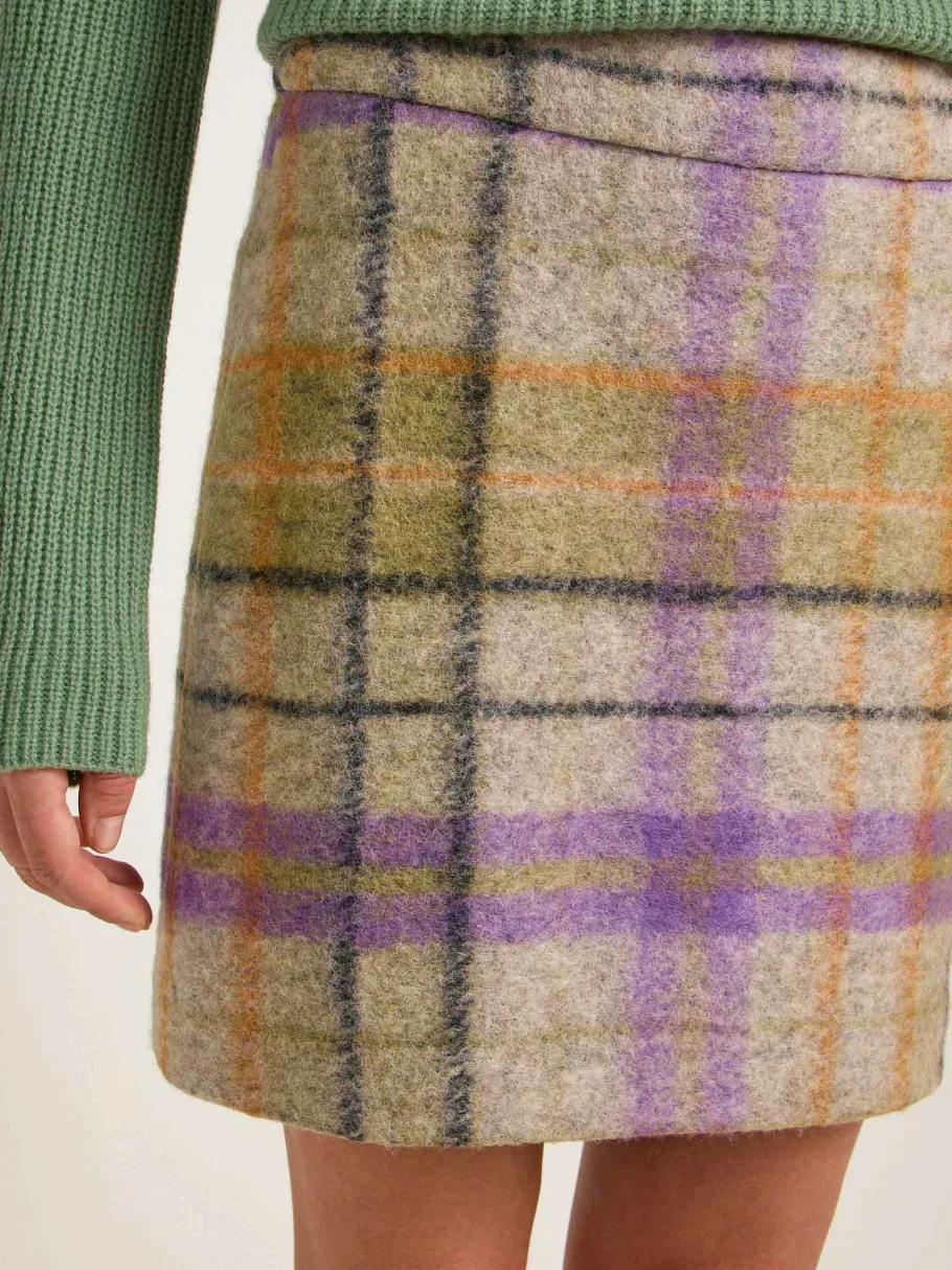lanius_checked_mini_skirt_3.webp Lanius Checked mini skirt - Green multicolor^Dame Underdele